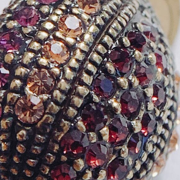 Signed Heidi Daus Fx Pearl Swarovski Crystal Rhinestone Clip On Earrings Vintage - Picture 15 of 16